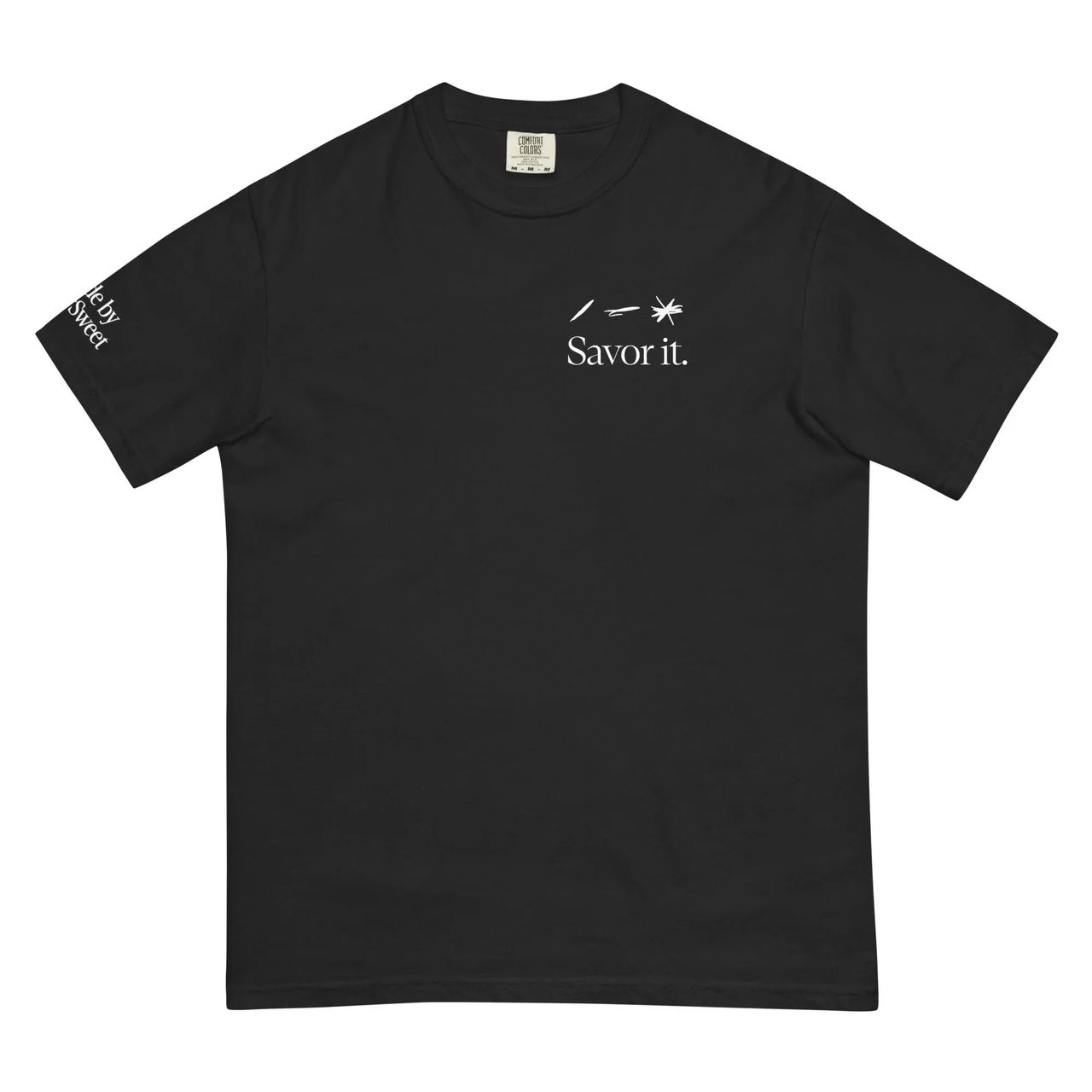 Unisex garment dyed heavyweight t shirt black front 688809eceff7c